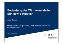 Bedeutung der Wärmewende in Schleswig-Holstein herunterladen