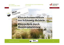 Klimaschutzzertifikate aus Schleswig-Holstein: Klimaschutz durch Moorrenaturierung herunterladen