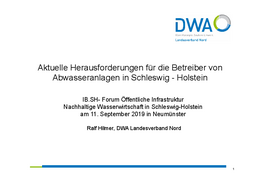 Aktuelle Herausforderungen für die Betreiber von Abwasseranlagen in Schleswig-Holstein herunterladen
