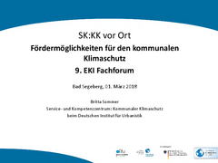 SK:KK vor Ort: Fördermöglichkeiten für den kommunalen Klimaschutz  herunterladen