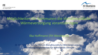 Möglichkeiten für Kommunen die klimafreundliche  Wärmeversorgung voranzubringen herunterladen