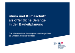 Klima und Klimaschutz als öffentliche Belange in der Bauleitplanung  herunterladen